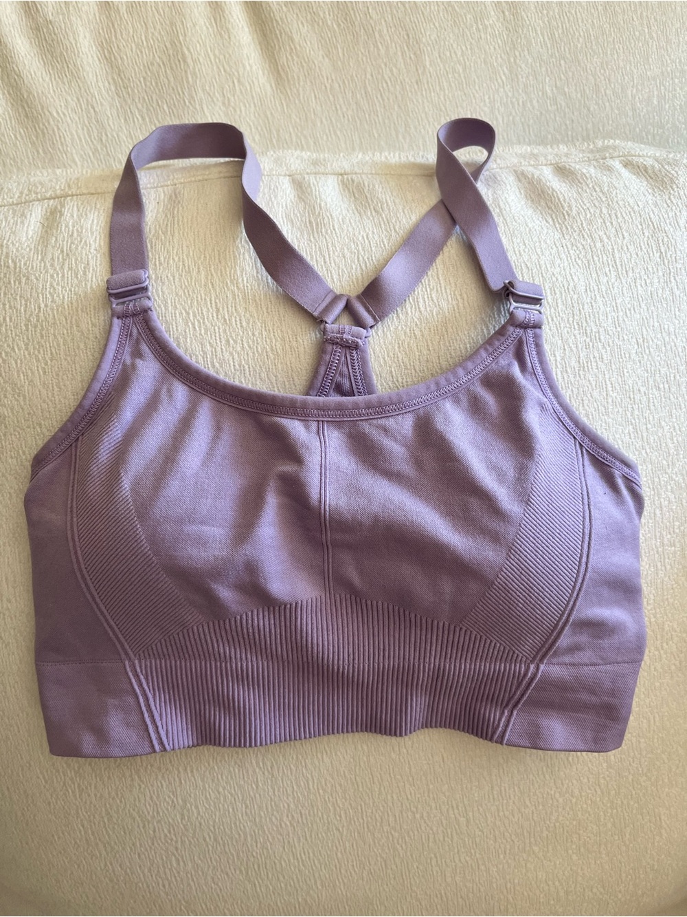 Lavender Racerback Sports Bra with inserts